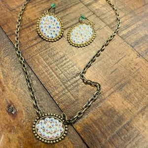 Pink Pinache Necklace/Earring Set